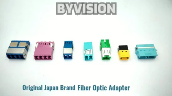 Adaptadores de Fibra Óptica Suncall Série FC LC Sc MPO Simplex/Duplex/Quad Monomodo/Multimodo Om3/Om4/APC Adaptador de Fibra Óptica de Plástico Padrão ou Híbrido da Byvision